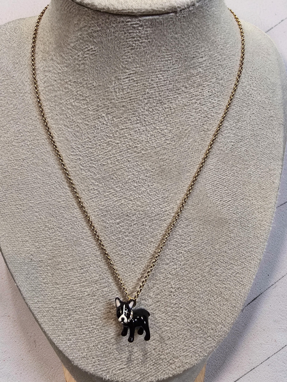 Kate Spade Ma Chérie Antoine French Bulldog Pendant Necklace